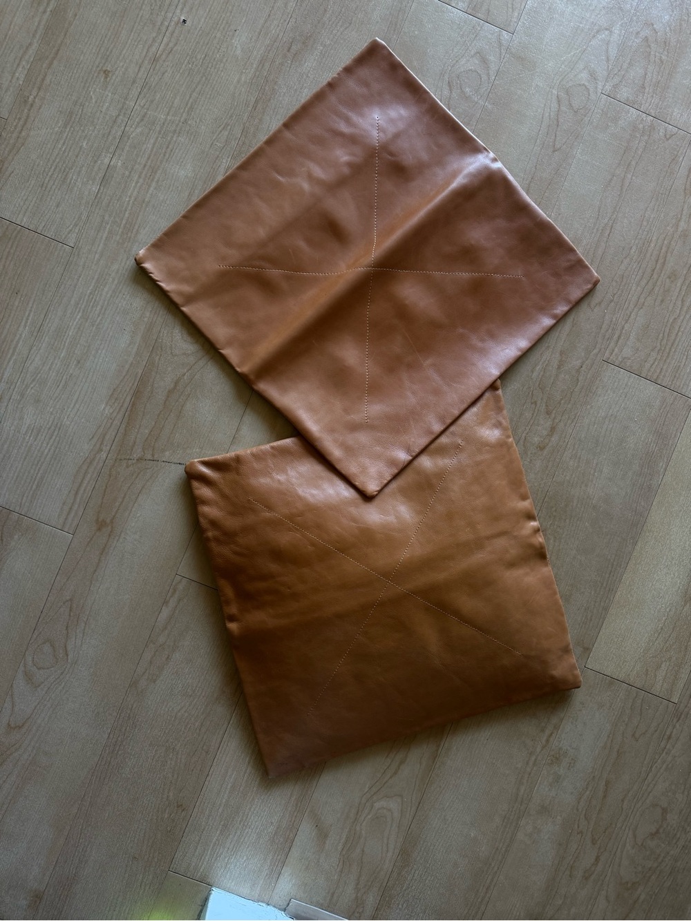 Leather Square Pillows cover (2 pc)